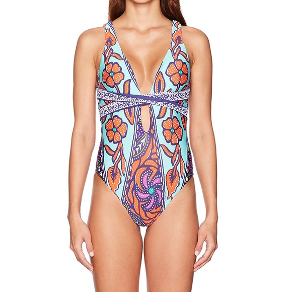 trina turk fiji floral one piece